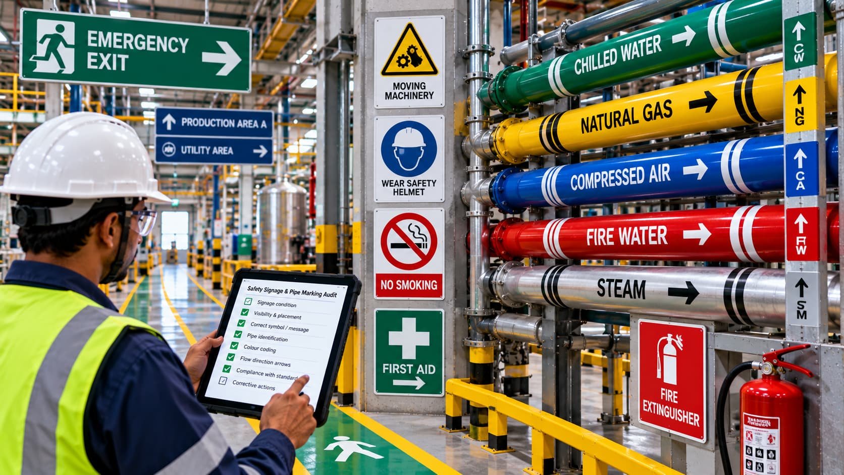 Safety Signage and Pipe Marking: When the Factory Itself Communicates Safety