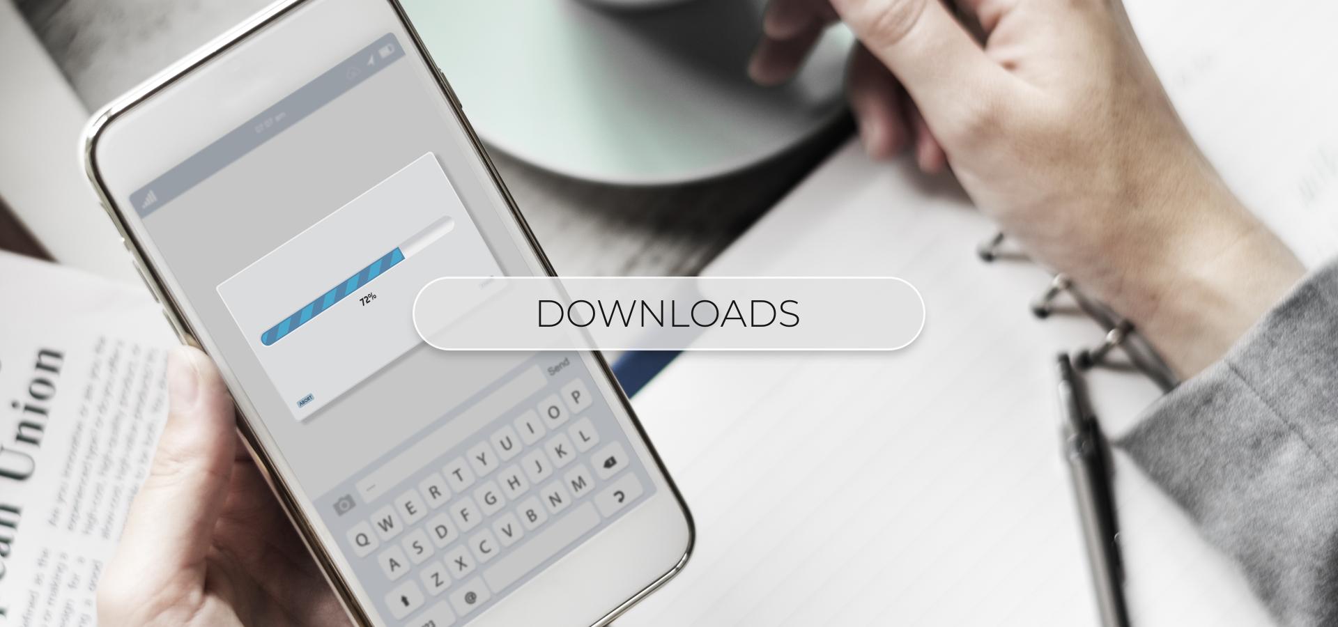 Download banner, keyboard with download icon