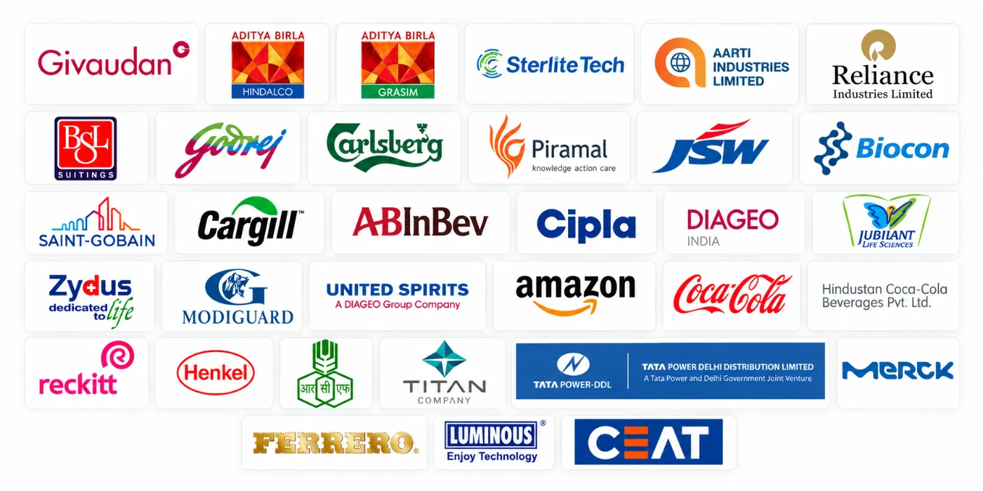 Safety partners including Hindalco, Grasim, JSW, Reliance Industries, Biocon, Cipla, Diageo India, Cargill, AB InBev, Coca-Cola, Titan, CEAT, Merck, Godrej, Piramal and Tata Power-DDL