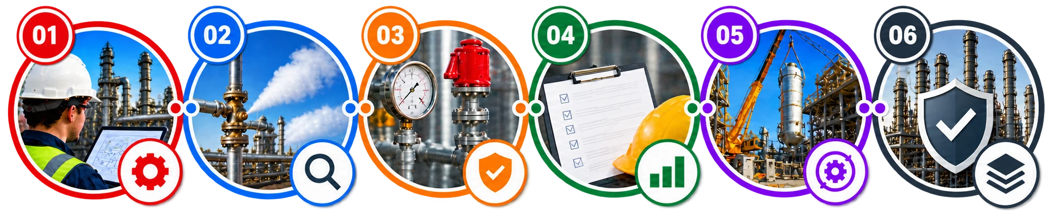 Six outcomes: Understand the process, Identify credible scenarios, Evaluate safeguards, Learn from incidents, Manage change, Strengthen prevention